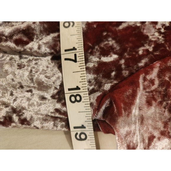 Feel the Piece Terre Jacobs XS/S‎ Velvet Burgundy Tunic Tee Shirt - Picture 5 of 7